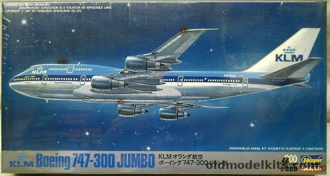Hasegawa 1/200 Boeing 747-300 Jumbo KLM Airlines, Ld11 plastic model kit